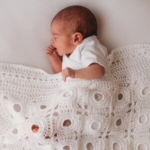 Crochet Pattern: Granny Squares Baby Blanket Crop Circles, Crochet Blanket Pattern, Easy Crochet Pattern, Summer Blanket Pattern, P058