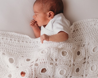 Crochet Baby Blanket and Hat Patterns: Granny Square Crop Circles Design