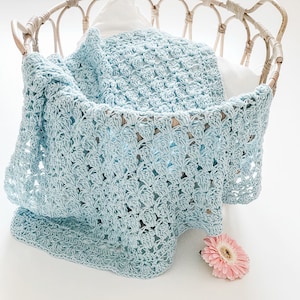 Lacy Crochet Baby Blanket Pattern: Zoey Design (PDF Pattern n. 042)