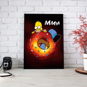 Stampa artistica digitale Homer Simpson/Stampa artistica/Download istantaneo Decorazioni per la casa stampabili/Regalo di arte murale poster digitale Homer Simpson