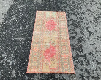 Runner rug,Turkish Runner Rug,Hand Made Rug,2x4 Rug,Vintage Runner Rug,Hallway Rug,Entryway Rug,QuaintRug,Anatolian Rug,Antique Rug,