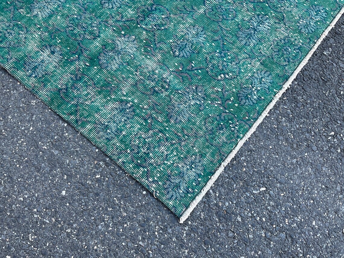 Grüner Vintage Teppich Handgemachter Teppich 5x6 Teppich | Etsy