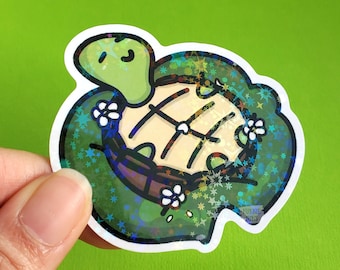 Cute Lazy Turtle Sticker, Turtle Gifts For Kids, Animal Gifts For Teens, Best Friend Birthday Gift, Funny Animal Sticker, Animal Lover Gift