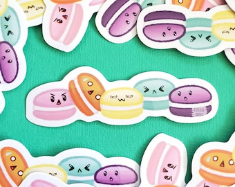 Mini Macaron Sticker, Cute Dessert Stickers, Sticker Gift For Friends, Pastry Stickers, Dessert Gift For Her, Bakery Stickers, Kawaii Pastry