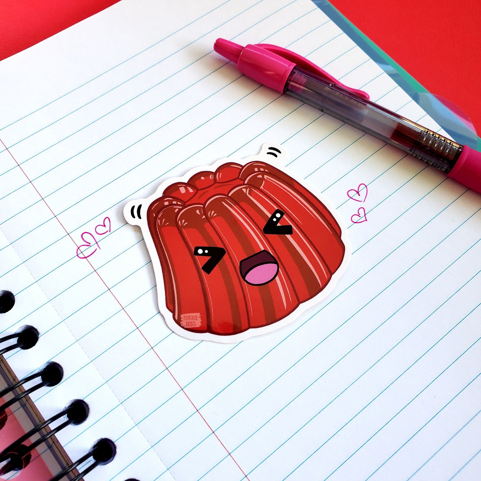 Red Jello Sticker, Funny Stickers for Kids, 80s Nostalgia Stickers