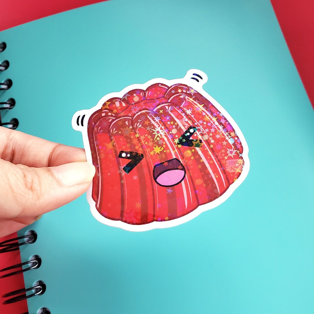 Red Jello Sticker, Funny Stickers for Kids, 80s Nostalgia Stickers