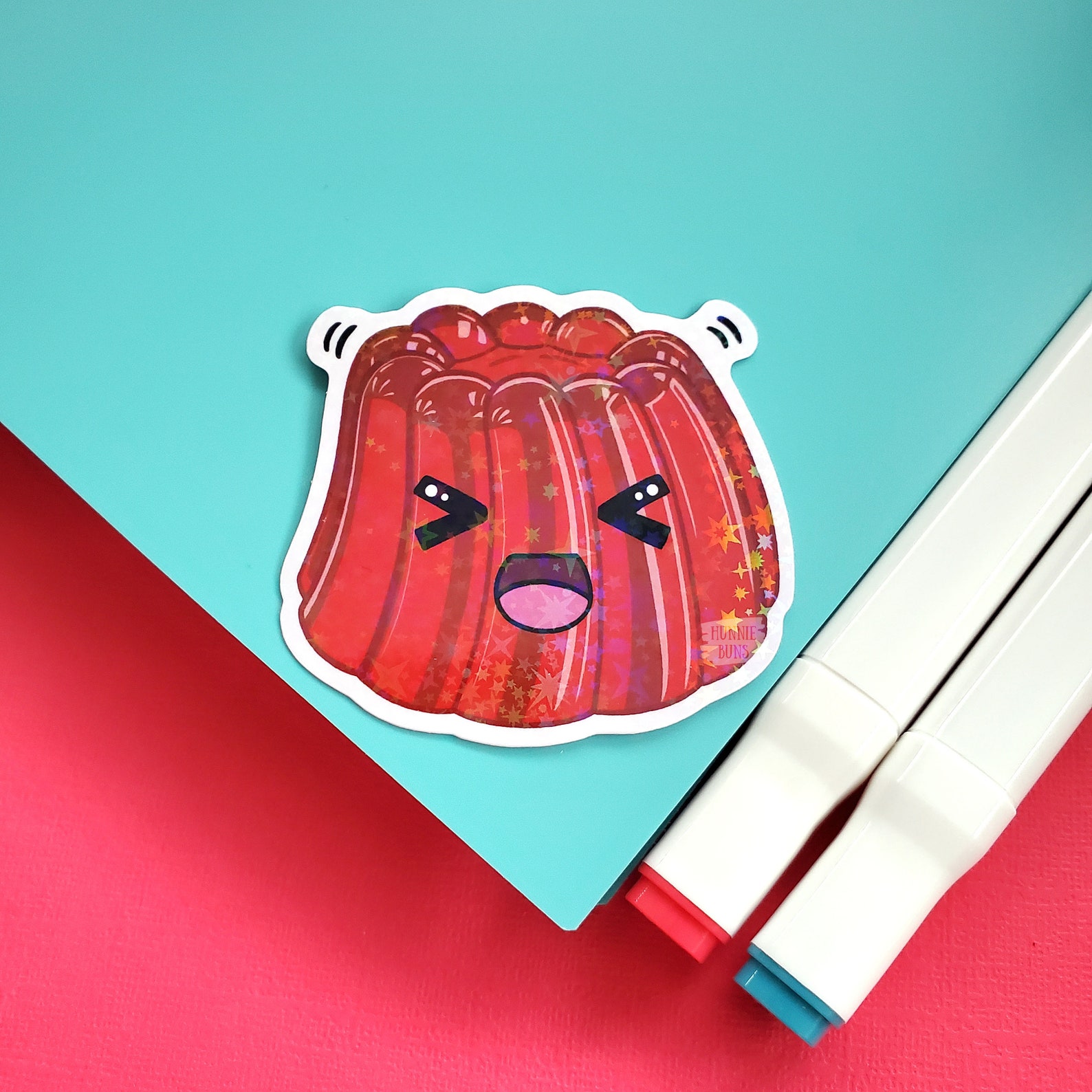 Red Jello Sticker, Funny Stickers for Kids, 80s Nostalgia Stickers