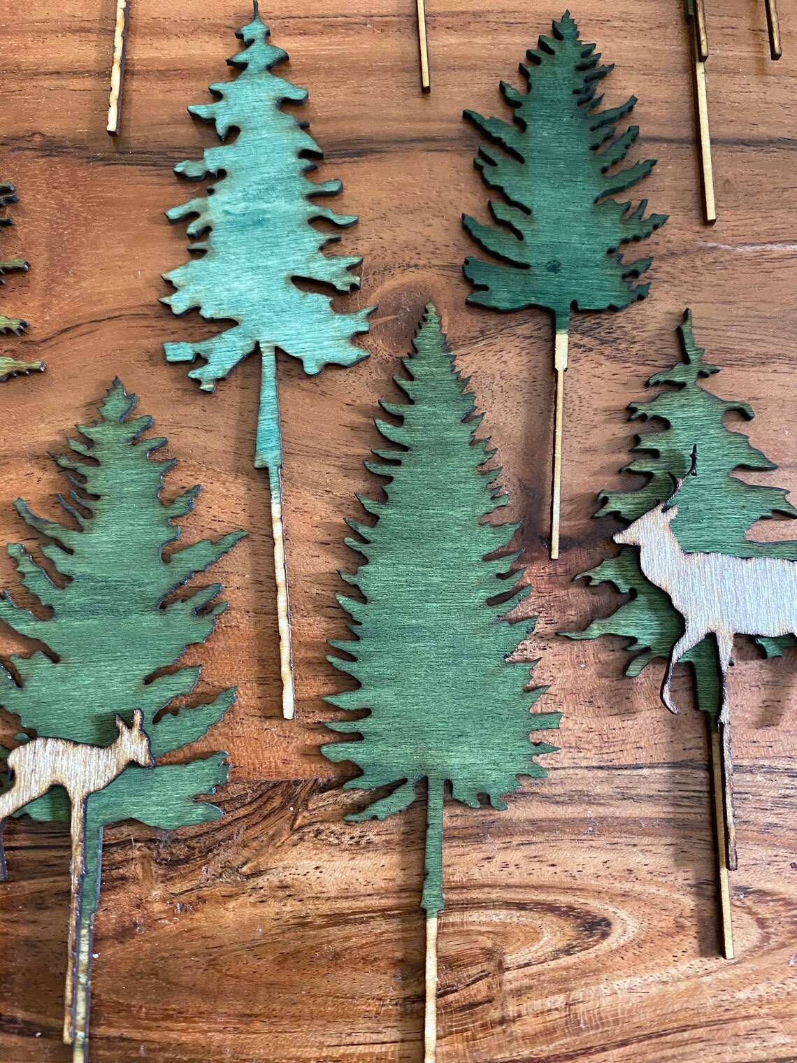 Tree/Forest Cupcake Toppers SVG File Etsy