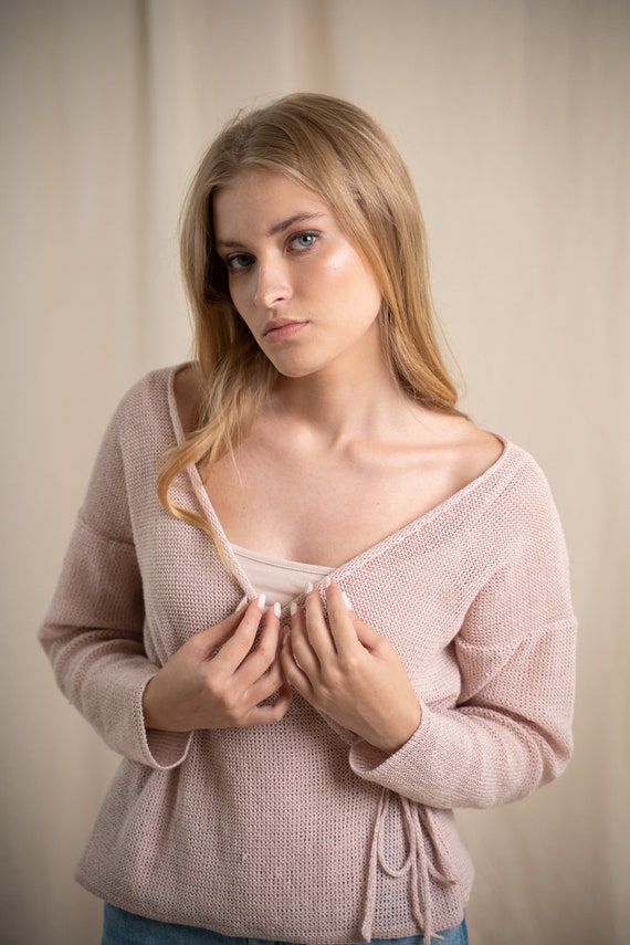 Ladies pale pink cardigan hot sale