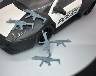 1/24 Scale Resin Lot of 5 MP5 Submachine Guns Unpainted