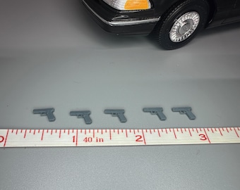 1/24 Maßstab Resin Lot von 5 Glocks Unbemalt