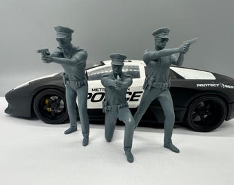アメリカ警察官/警察官 - 樹脂フィギュアセット - 5体 - 1:24、32、35