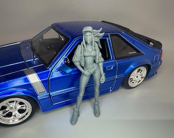 1/24 Maßstab Sexy Graffiti Tagger Girl Kunstharzfigur unbemalt
