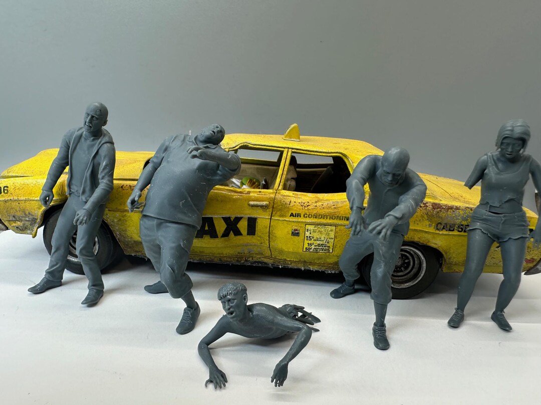 1/24 Scale Zombie Figures Unpainted Kit - Etsy