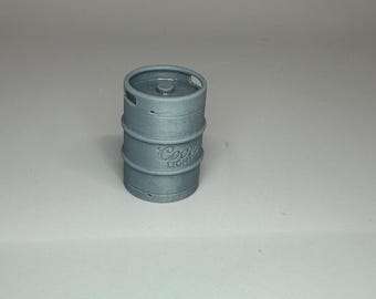 1/24 Scale Coors Light Beer Keg Unpainted Resin