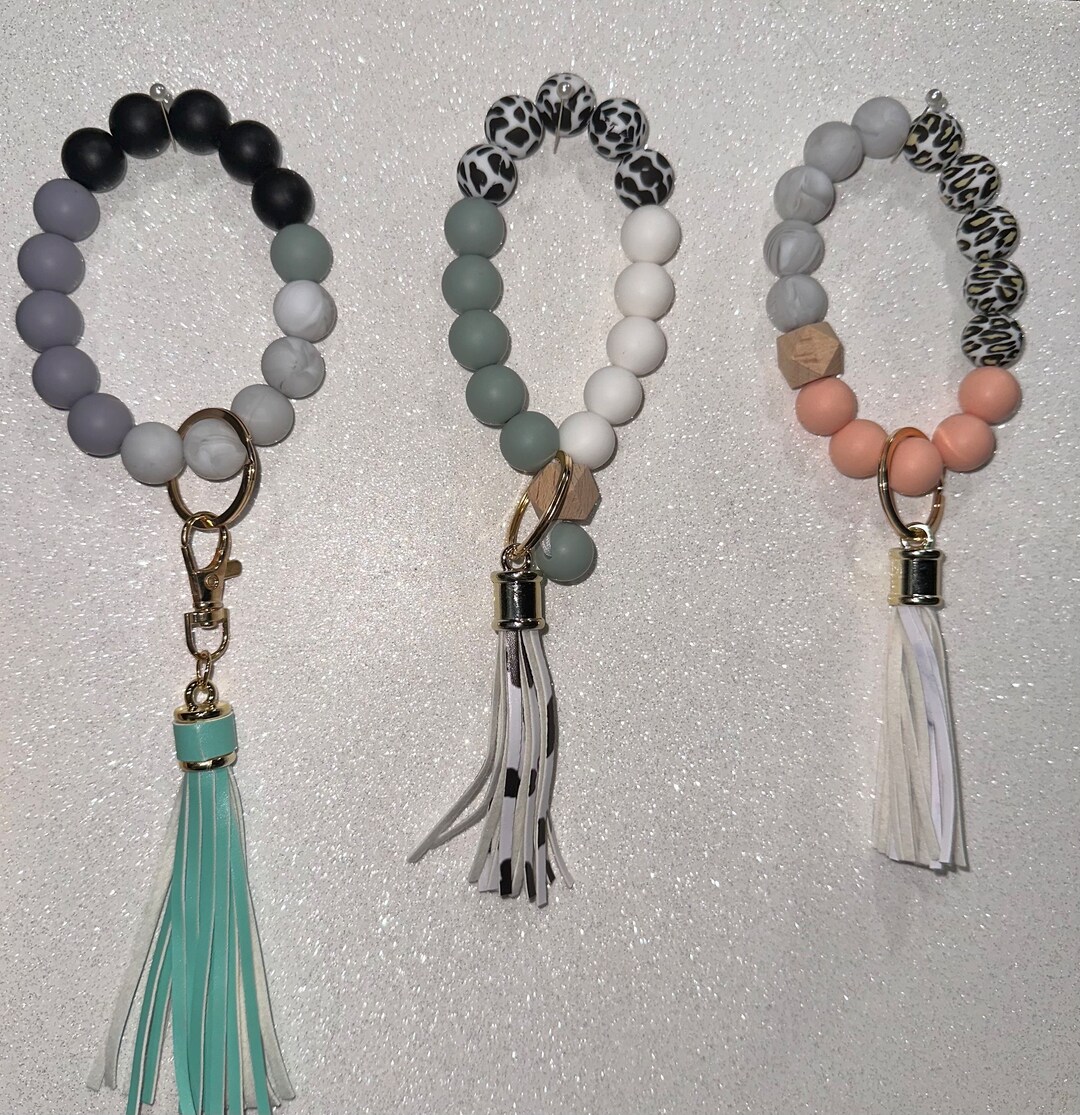 Silicone Bracelet Keychain Wristlet Silicone Wristlet Etsy