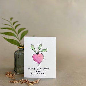 Birthday Pun - Rad Birthday - Original Watercolor Blank Card