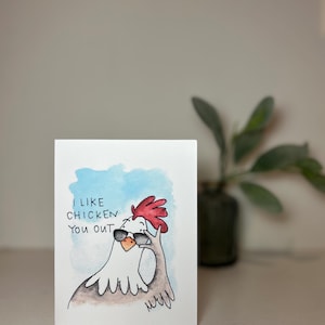 Huhn you Out - Original Aquarell Karte
