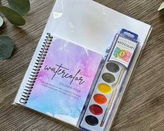 Watercolor Coloring Book - Coloring Book - Watercolor Book