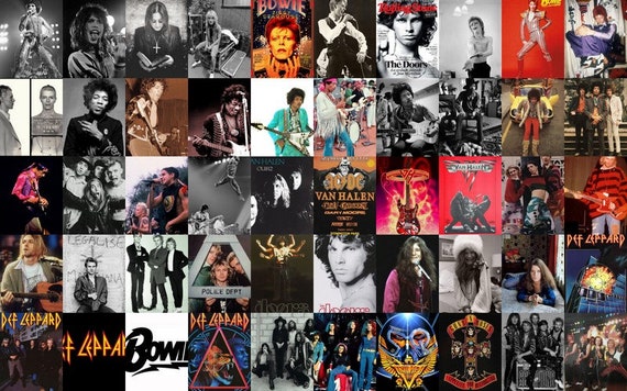 Music Rock Band Aesthetic Wall Collage Kit 50pcs Printable - Etsy