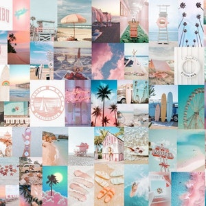 California style Aesthetic wall collage kit 85+ pcs printable cali dreamy collage
