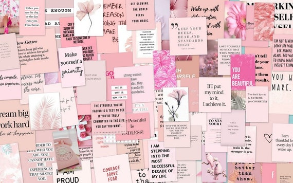 35 Pink Aesthetic Wallpapers with Quotes and Collages