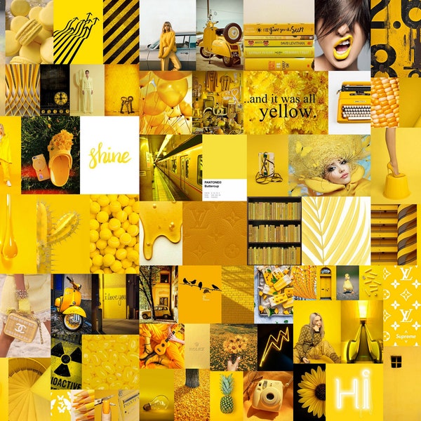Summer Yellow Collage Kit - Etsy