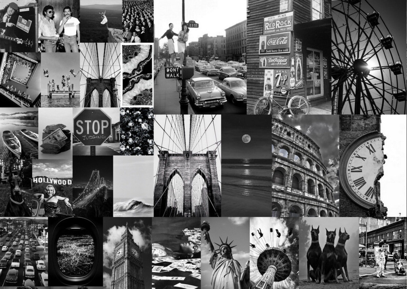 Black and White Aesthetic Wall Collage 115 Kit Pcs Printable Classy ...