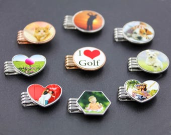 Personalized Golf Ball Marker Hat Clip – Magnetic, Great for Groomsmen Gifts, Dad, Golf Gift for Men / Women, Tournaments & Corporate Events