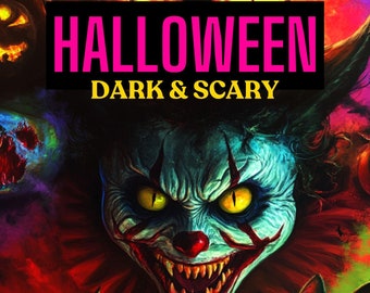 Horror Coloring Pages for Adults | Halloween Dark and Scary Coloring Book | Creepy and Scary Coloring Book  |  Digital Download of 38 Pages