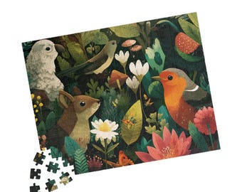 Woodland Birds and Animals Puzzle - Fantasy Jigsaw Puzzle for Adults - Nature Puzzle - Animal Puzzle