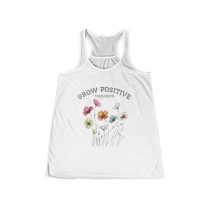 Grow Positive Thoughts Tee, Floral T-shirt, Bohemian Style Shirt, Butterfly Shirt, Trending Right Now, Women&#39;s Graphic T-shirt, Love Tee
