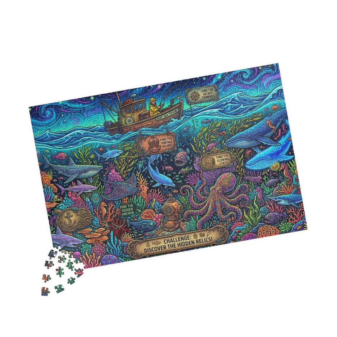 Under the Sea Magic Puzzle | Detailed Ocean Puzzle | Find Items in the ...
