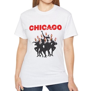Chicago Musical Inspired Unisex Tee, Broadway T-Shirt, NYC Theatre Gift, Musical Apparel, NYC Souvenir, Unique NYC Tee