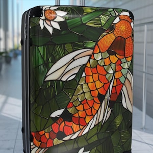 Pretty Travel Luggage | Koi Suitcase  |  Matching Suitcases | Carry On Luggage | Rolling Luggage | Cute Suitcase | Carry-On Luggage