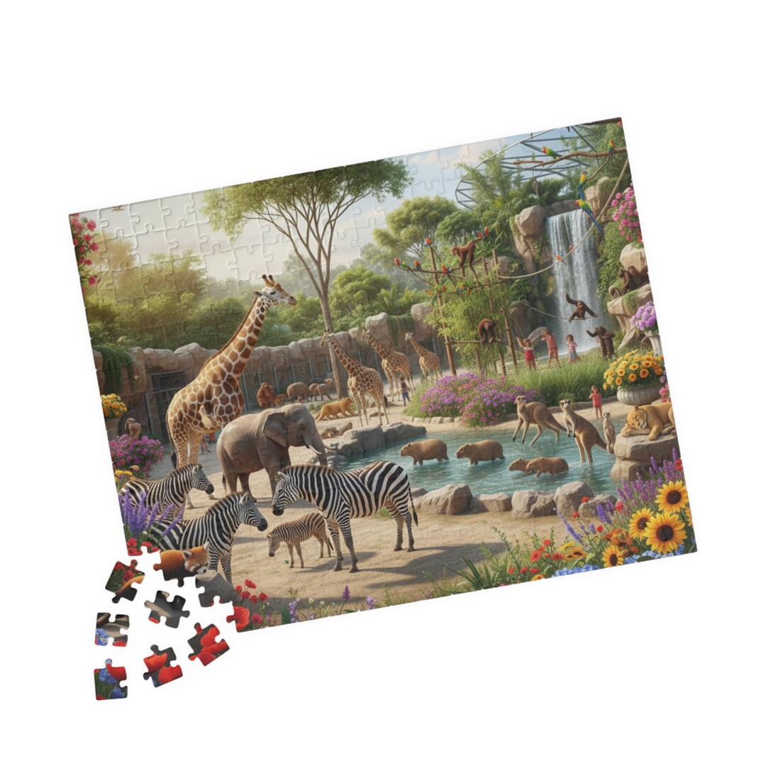 Zoo Animal Puzzle | Jungle Wildlife Puzzle | Colorful Jungle Animals ...