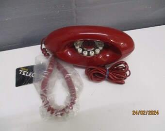 British Telecoms Bright Red Genie Telephone