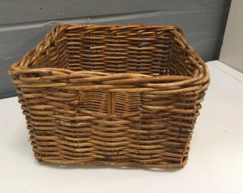 Small Square Woven Wicker Storage Basket