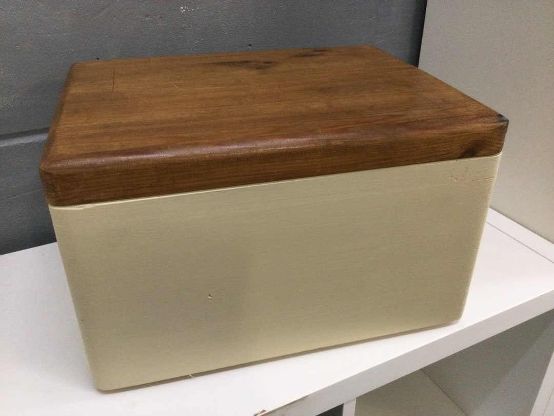 Large Painted Pine Storage Box With Lid Etsy