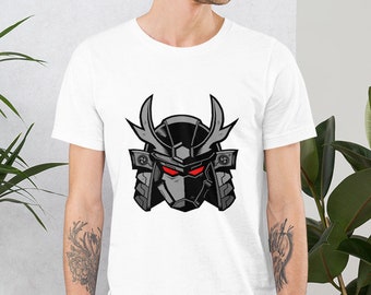 Neo-Samurai Helmet Shirt – Japanese Warrior Graphic Tee
