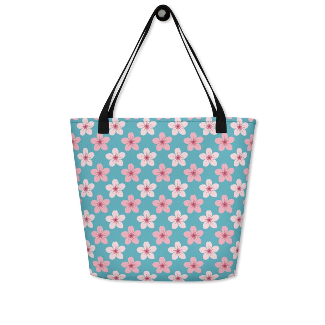 Cherry Blossom Beach Bag Sakura Patterns A Great Gift for - Etsy
