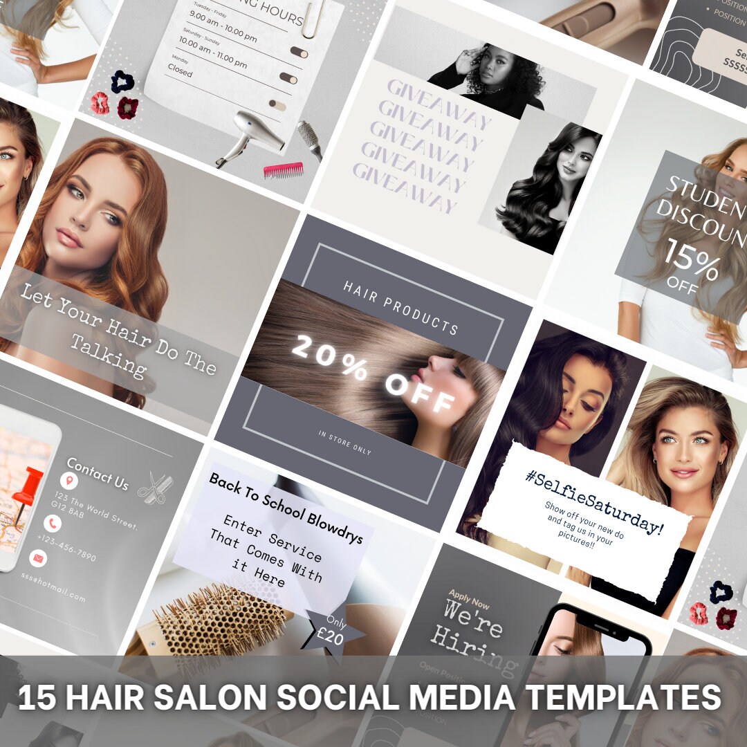 best hair salon social media