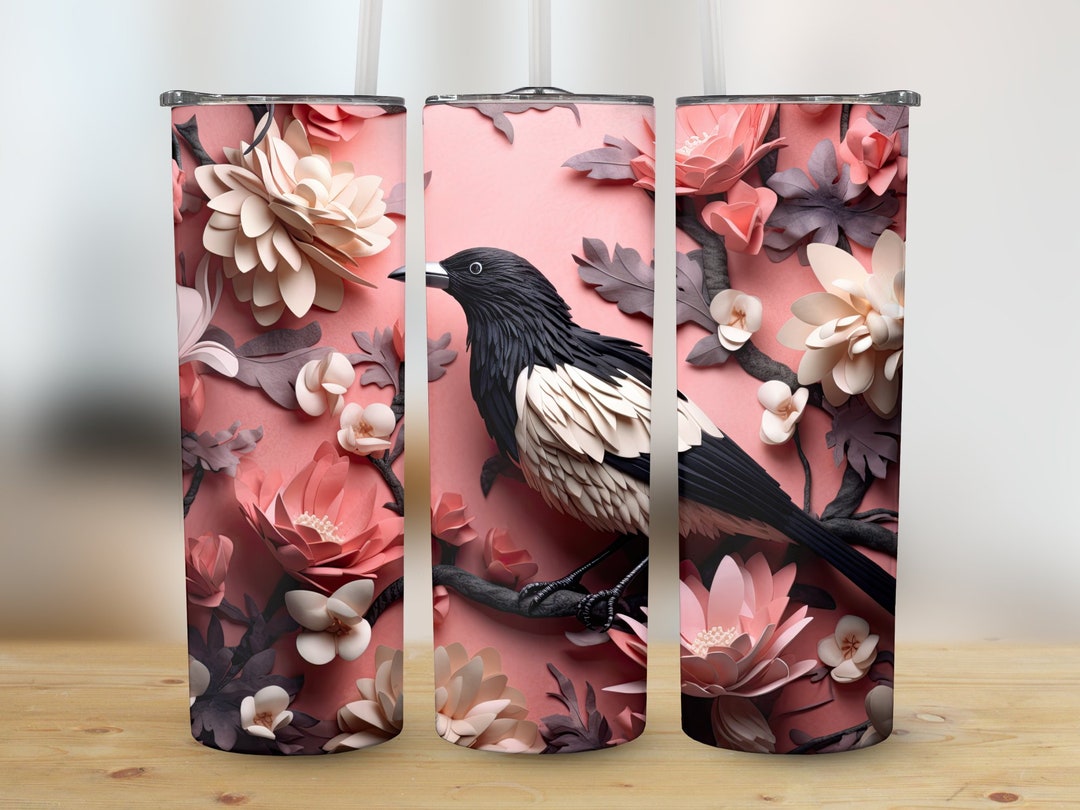 Magpie 20oz Tumbler Sublimation Design Instant Digital Etsy