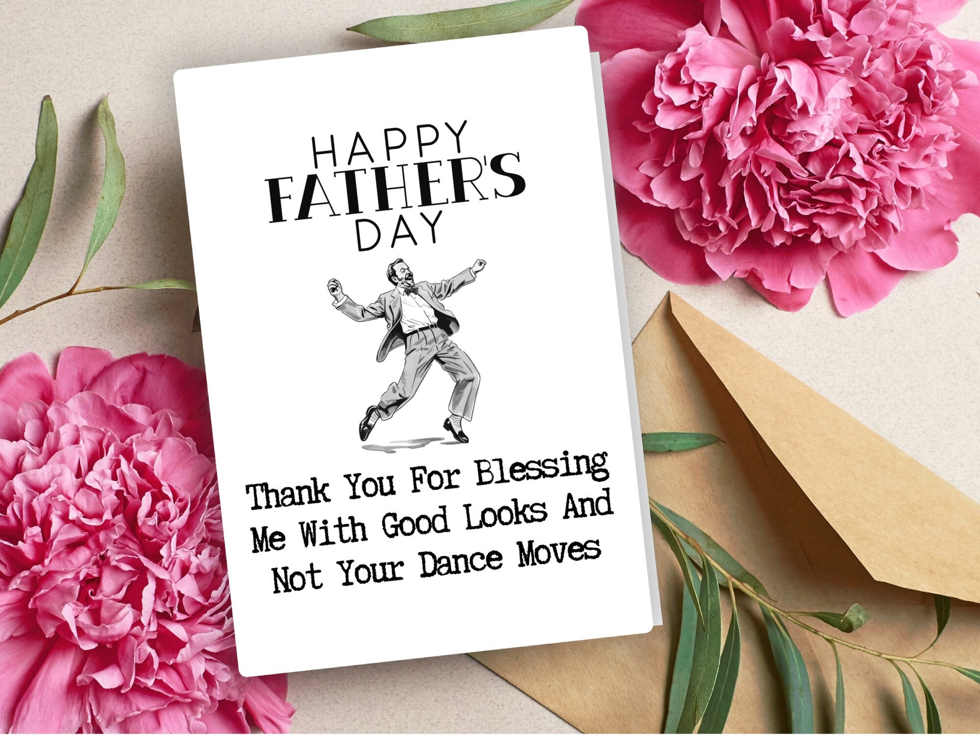 Funny Happy Fathers Day Card Instant Download Digital Card Etsy