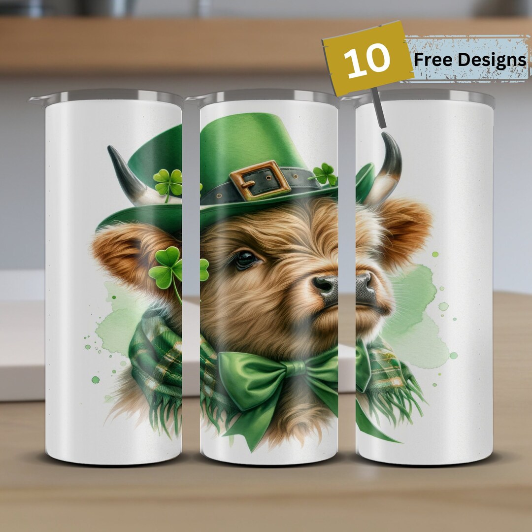 St. Patrick’s Day 20oz Skinny Tumbler Wrap, Digital File, Clover