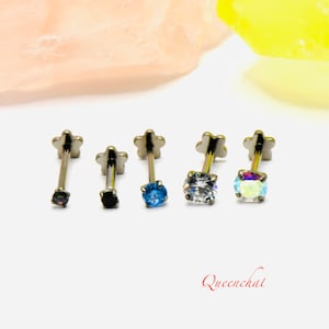 F136 Implant Grade Titanium Push Pin Thread-less Labret 20g, 18g, 16g