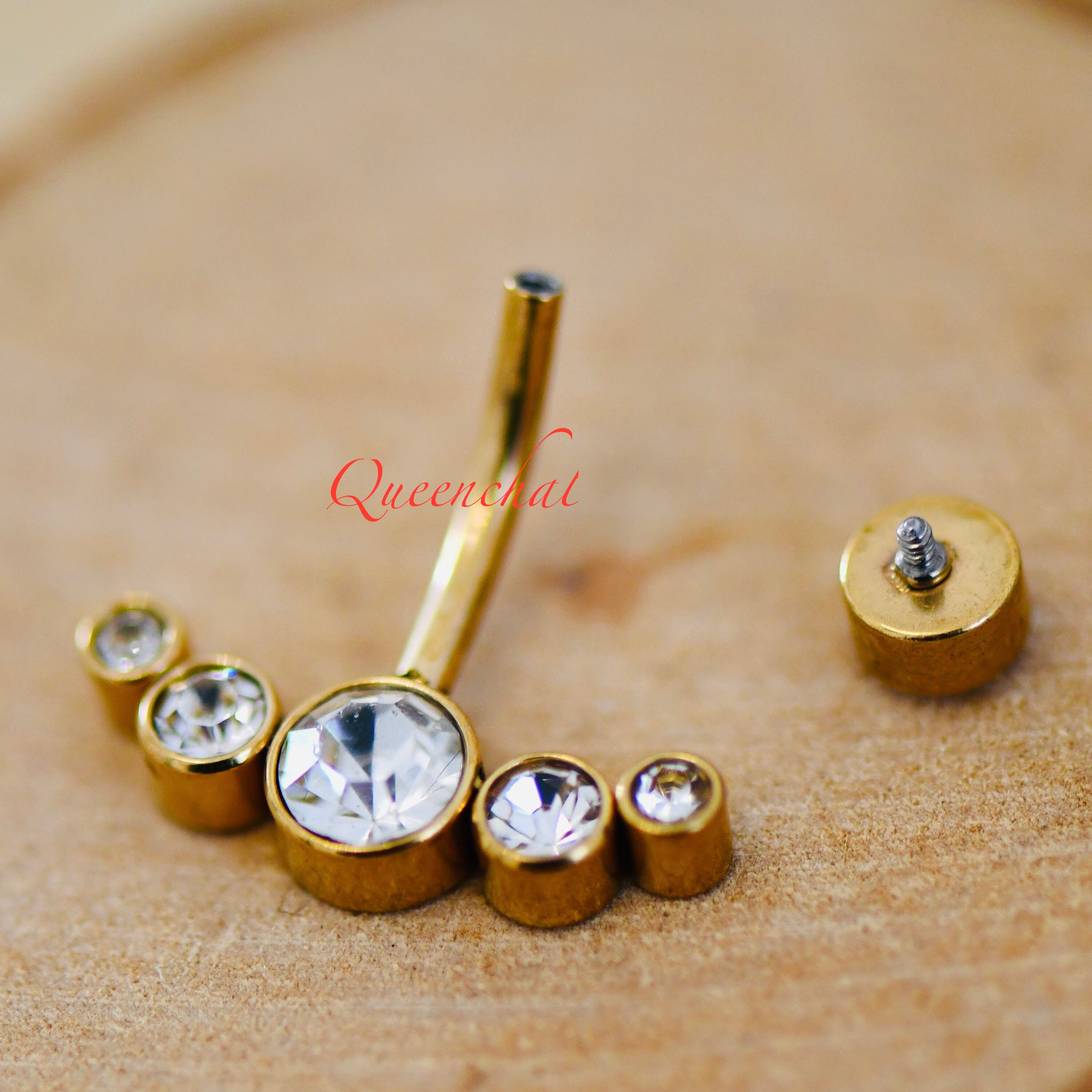 Bijou De Piercing Pour Nombril En Titane Médical – 14G (1,6 Mm), Filetage Interne, Hypoallergénique – Pendentif Cz Goutte