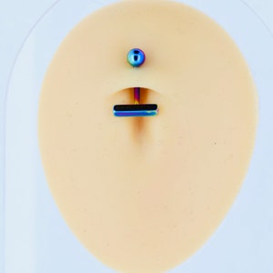 14G Minimalist Belly Bar, Bellybutton Ring, Navel Ring, Belly Piercing Jewellery