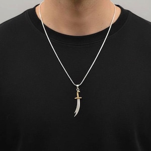 Customizable Zulfikar Necklace, Imam Ali Sword Pendant, Personalized Gift image 2