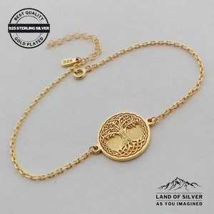 Customizable Tree Of Life Bracelet - Personalized Yggdrasil Gift - Norse Mythology Jewelry